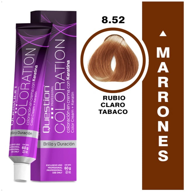 Coloration  Question professional /8.52 – Rubio Claro Tabaco