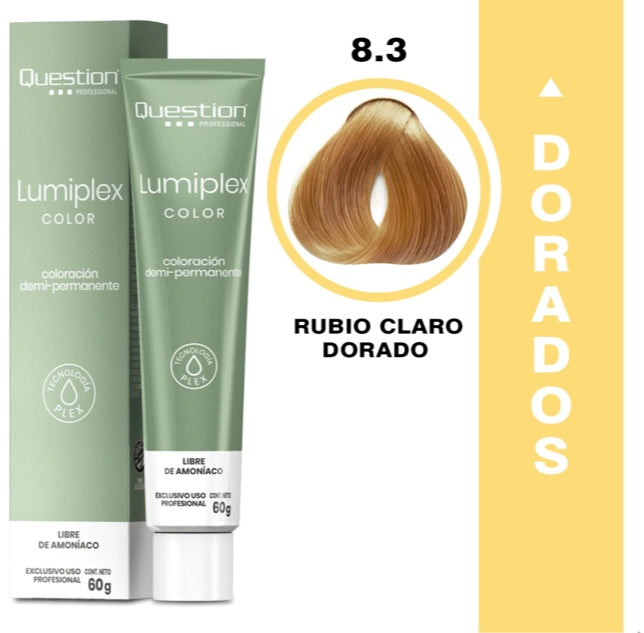 Lumiplex | Demi Permanente con Plex | 8-3 Rubio Claro Dorado