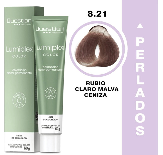 Lumiplex | Demi Permanente con Plex | 821 Rubio Perlado Medio