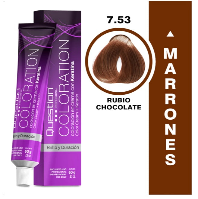 Coloration  Question professional /7.53 – Rubio Chocolate