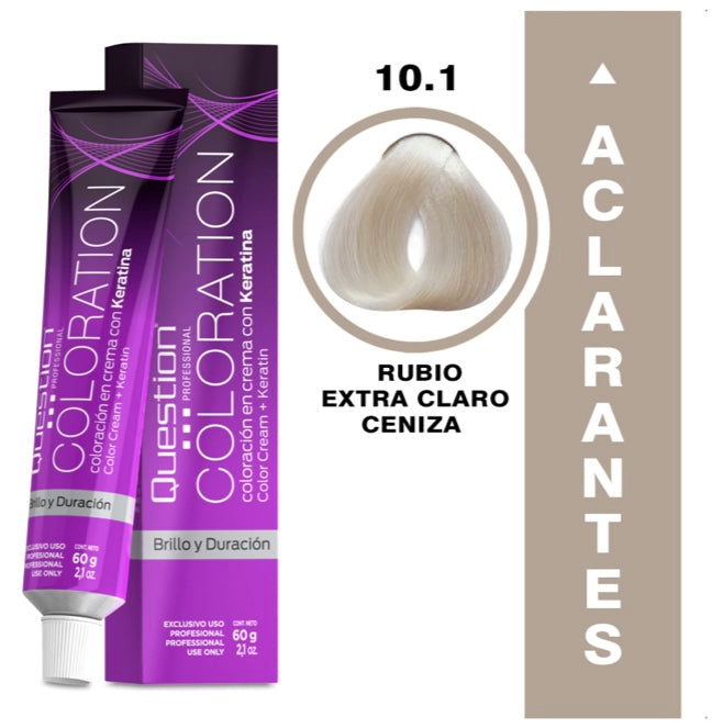 Coloration  Question professional /10.1 – Rubio Extra Claro Ceniza