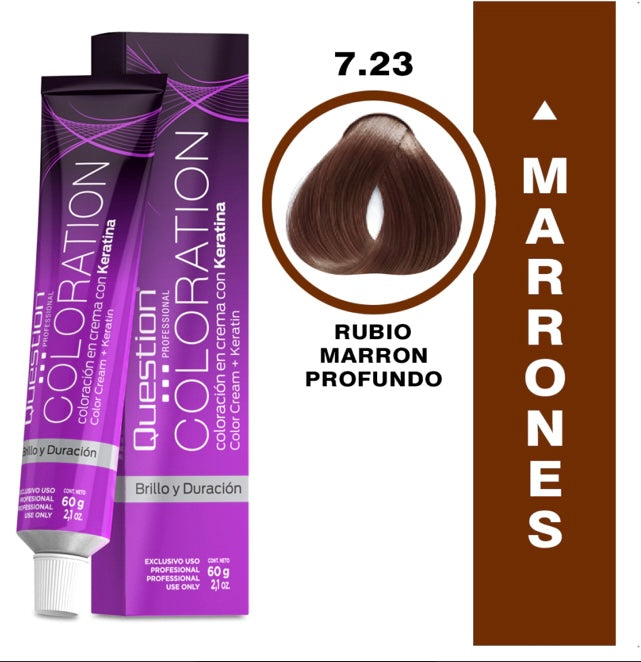 Coloration  Question professional /7.23 – Rubio Marrón Profundo