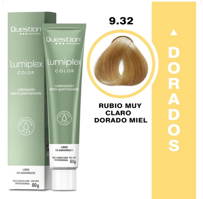 Lumiplex | Demi Permanente con Plex | 9-32 Rubio Muy Claro Dorado Beige