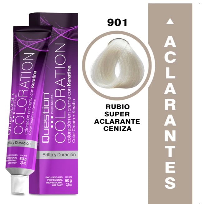 Coloration  Question professional /901 – Rubio Super Aclarante Ceniza
