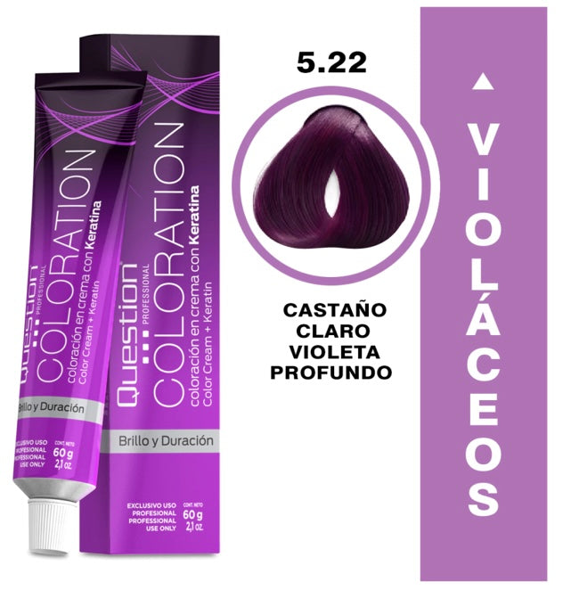 Coloration Question professional /5.22 Castaño Claro Violeta Profundo