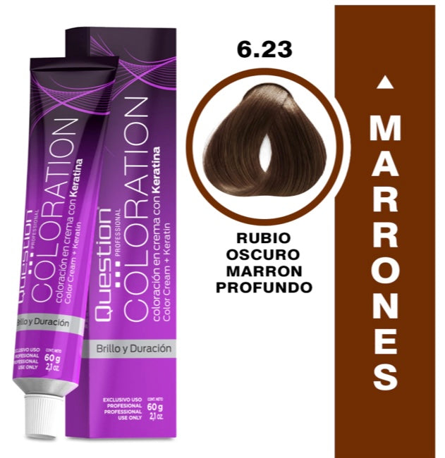 Coloration  Question professional/ 6.23 – Rubio Oscuro Marrón Profundo