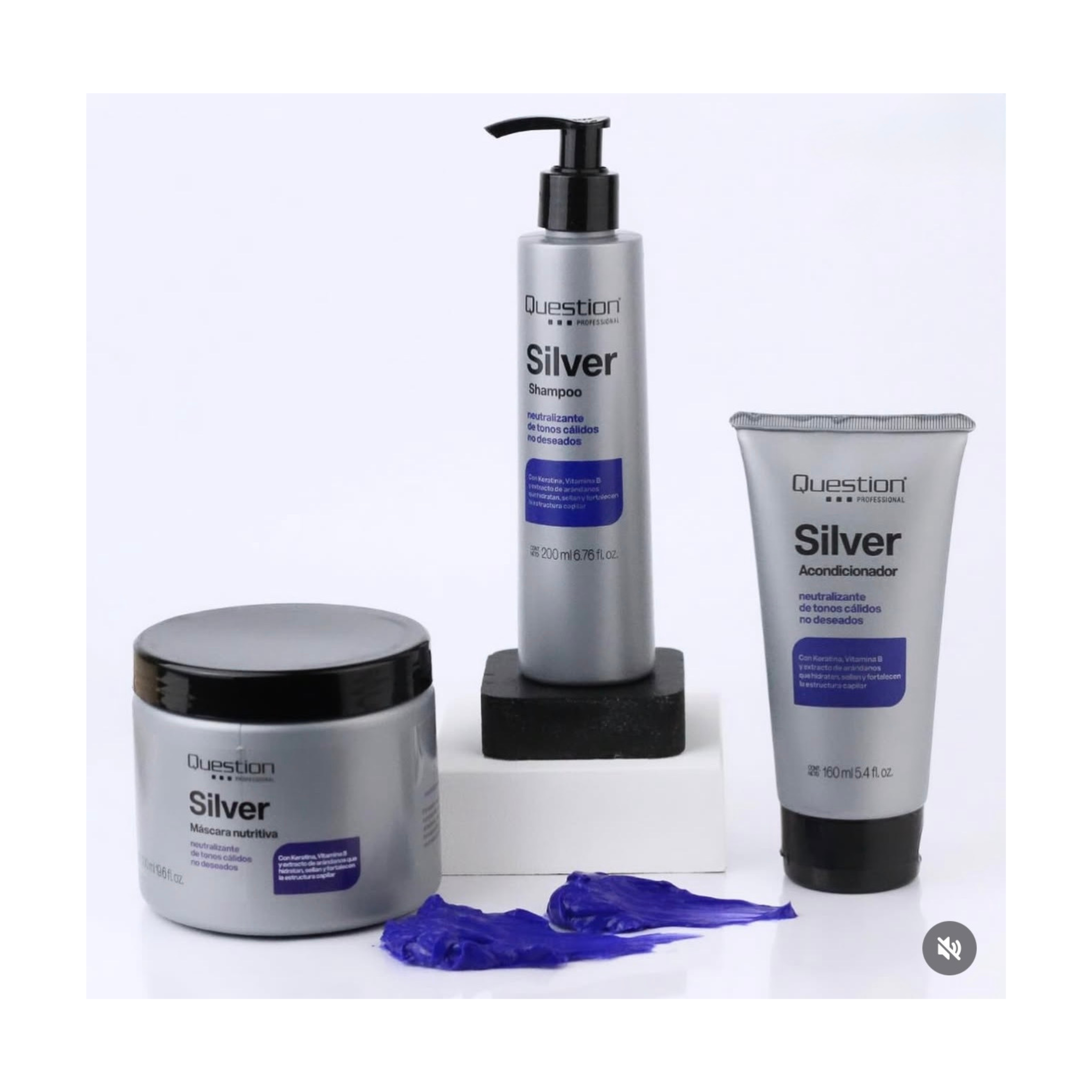 Línea Silver | Neutraliza tonos amarillos en cabellos rubios o decolorados.