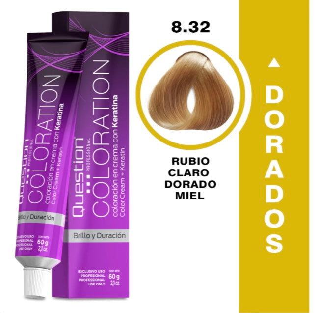 Coloration Question Professional – 8.32 Dorado Miel Rubio Claro