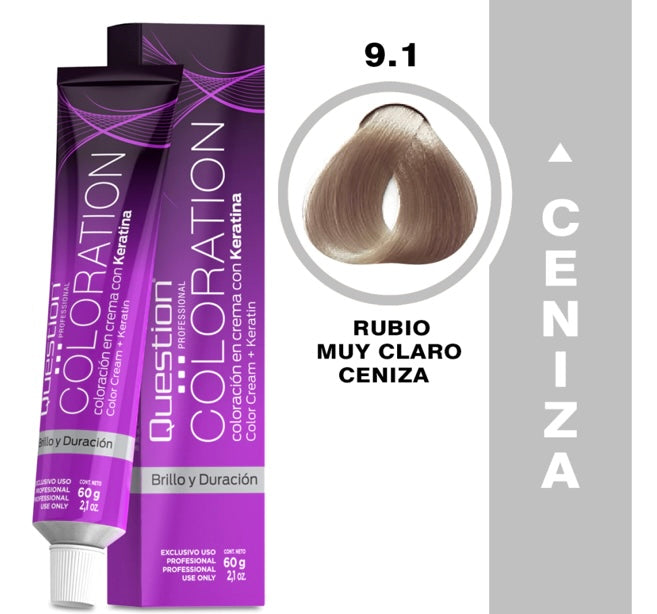 Coloration  Question professional / 9.1 – Rubio Muy Claro Ceniza