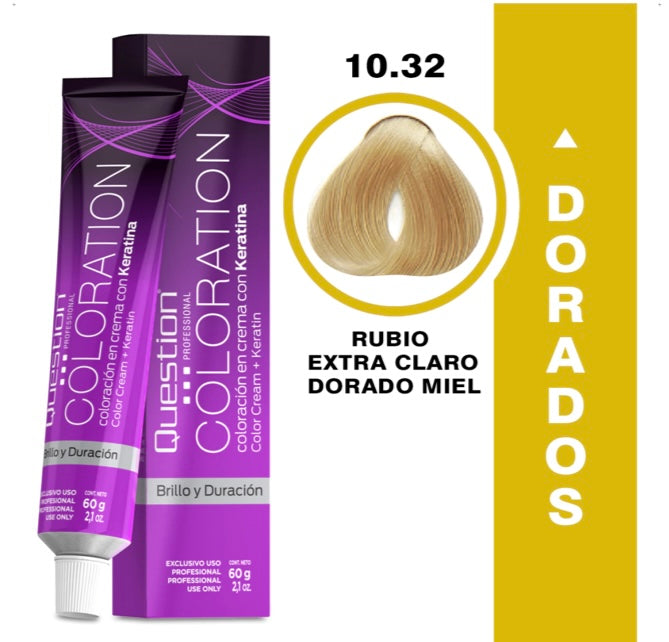 Coloration  Question professional /10.32 Rubio Extra Claro Dorado Miel