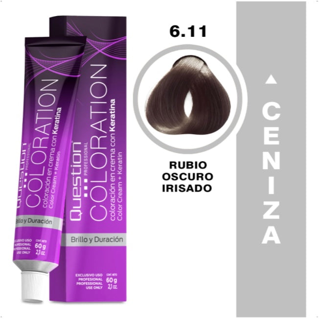 6.11 Rubio oscuro ceniza irisado