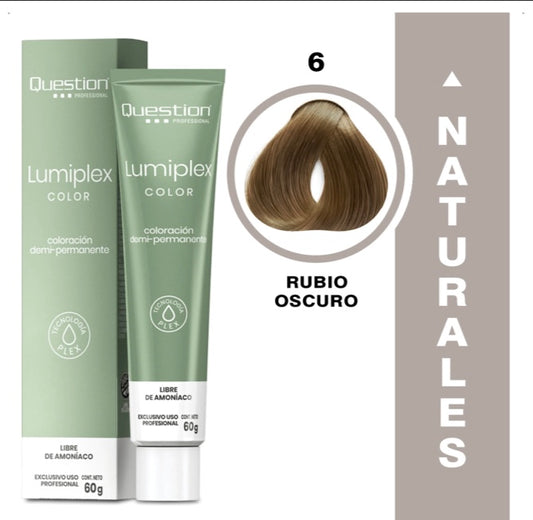 Lumiplex | Demi Permanente con Plex | 6N Rubio Oscuro Natural