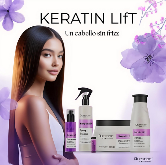 Line Keratin Lift | Shampoo + Acondicionador (pequeño)+ Spray + Caja de 12 Ampollas + Máscara + Óleo