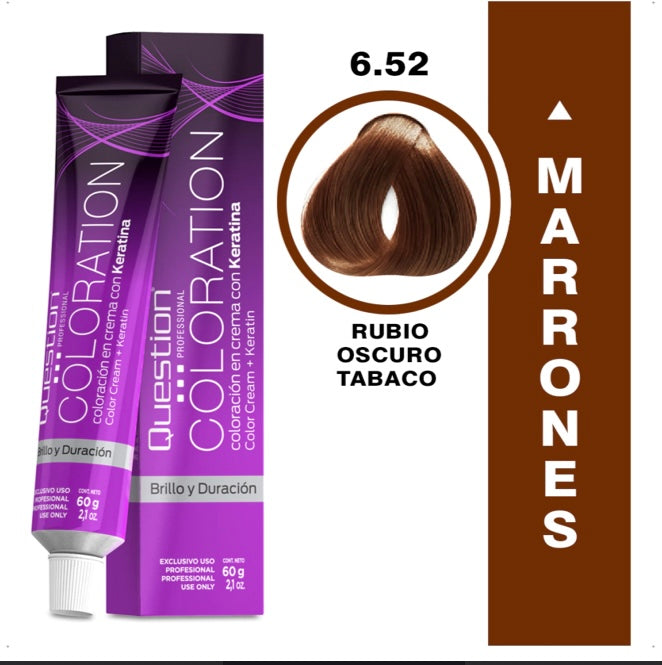 Coloration  Question professional /6.52 – Rubio Oscuro Tabaco