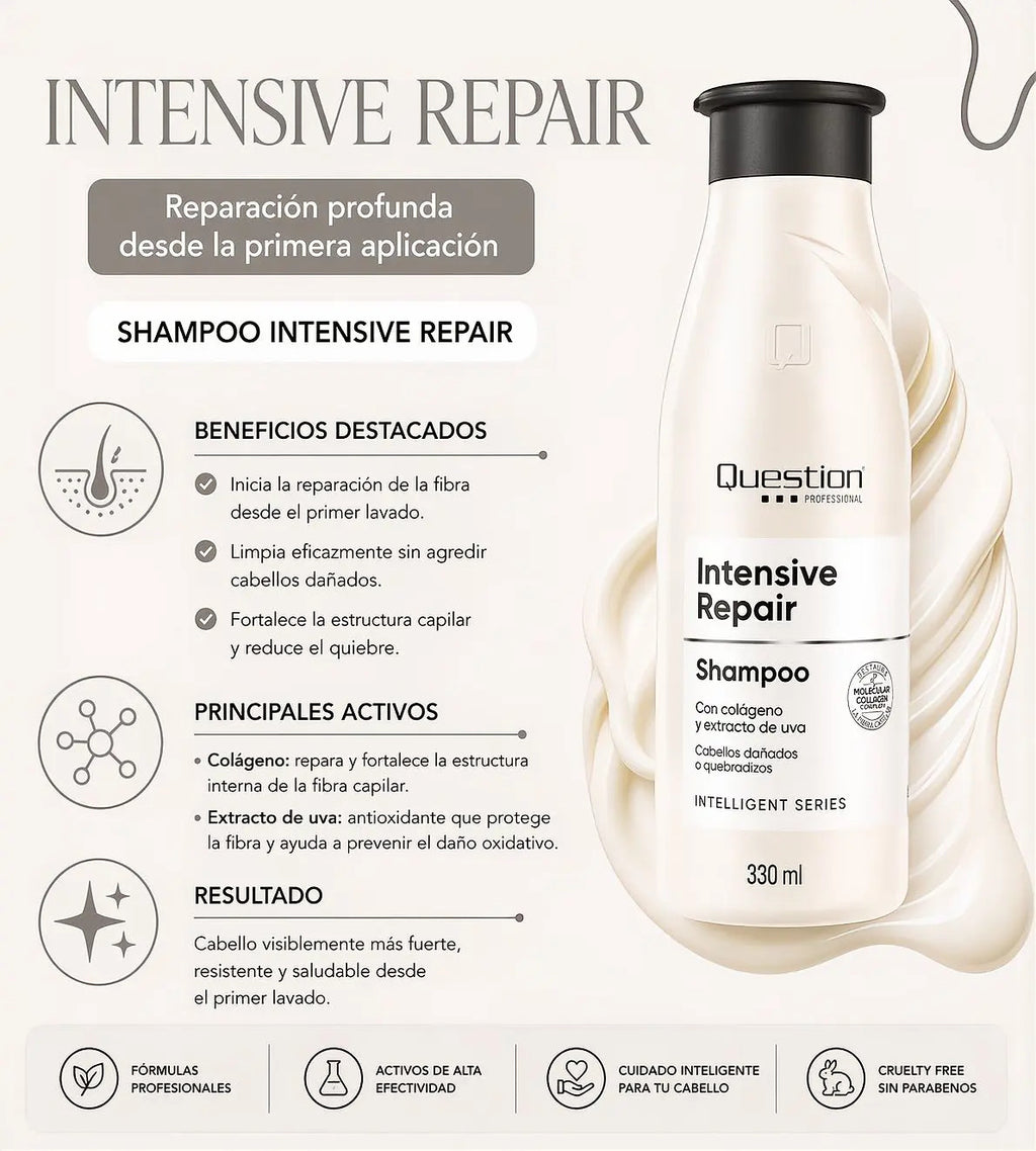 Shampoo Intensive Repair Question Professional para cabello sensibilizado