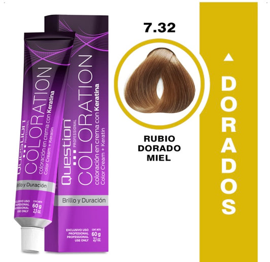 Coloration  Question professional /7.32 Rubio Dorado Miel