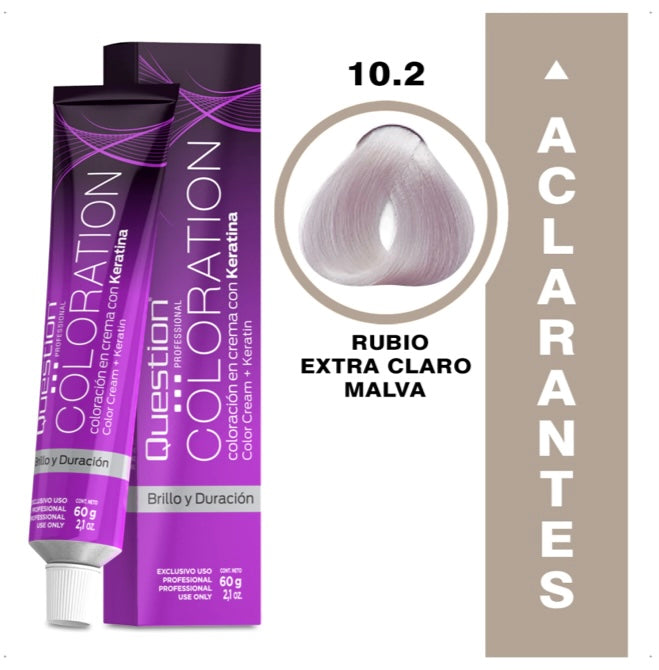 Coloration  Question professional / 10.2 – Rubio Extra Claro Malva