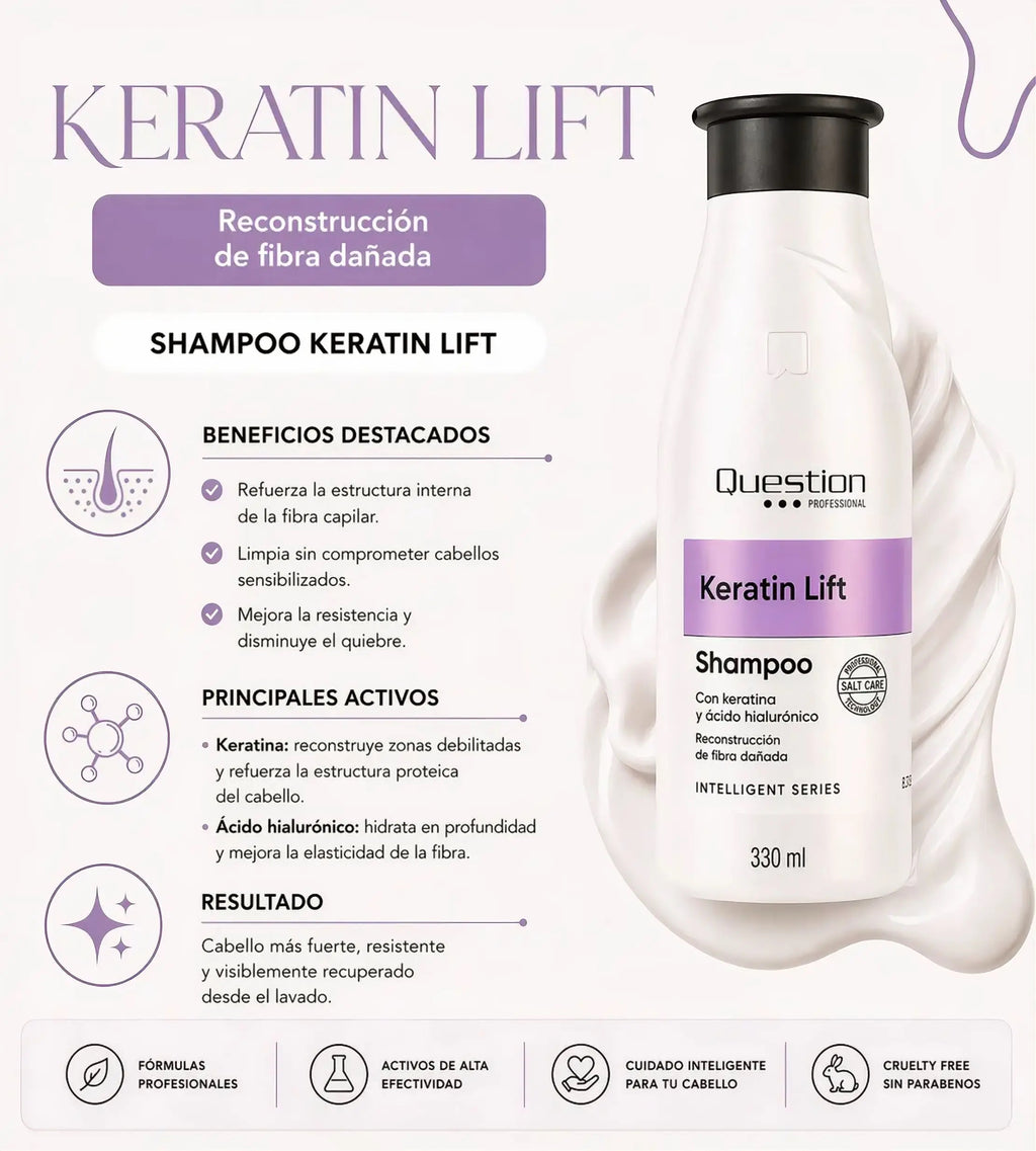 Shampoo Keratin Lift de Question Professional (330ml)
