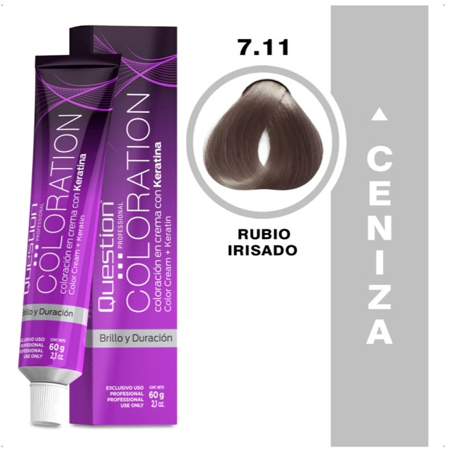 Coloration  Question professional /7.11 – Rubio Medio Irisado