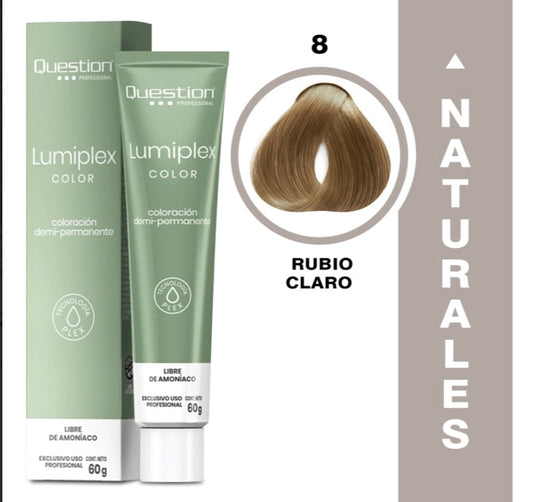 Lumiplex | Demi Permanente con Plex | 8N Rubio Claro Natural