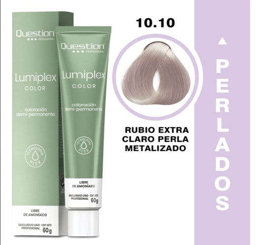 Lumiplex | Demi Permanente con Plex | 1010 Rubio Muy Claro Perlado