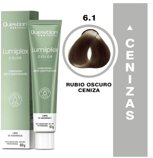 Lumiplex | Demi Permanente con Plex | 6-1 Rubio Oscuro Ceniza