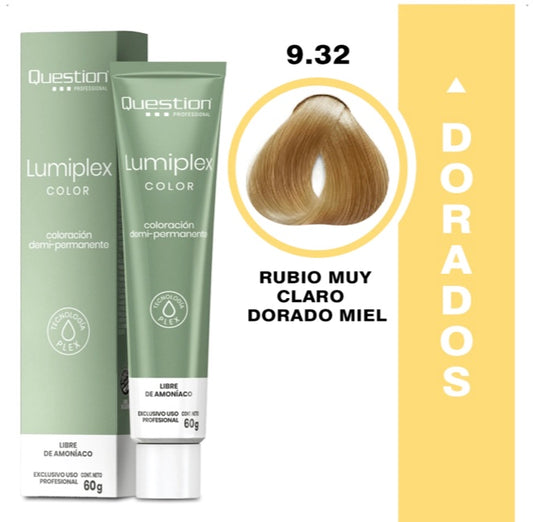 Lumiplex | Demi Permanente con Plex | 9-32 Rubio Muy Claro Dorado Beige