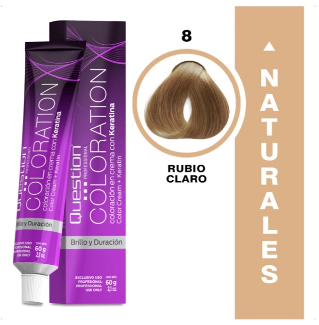 Coloration Question Professional – 8 Natural Rubio Claro
