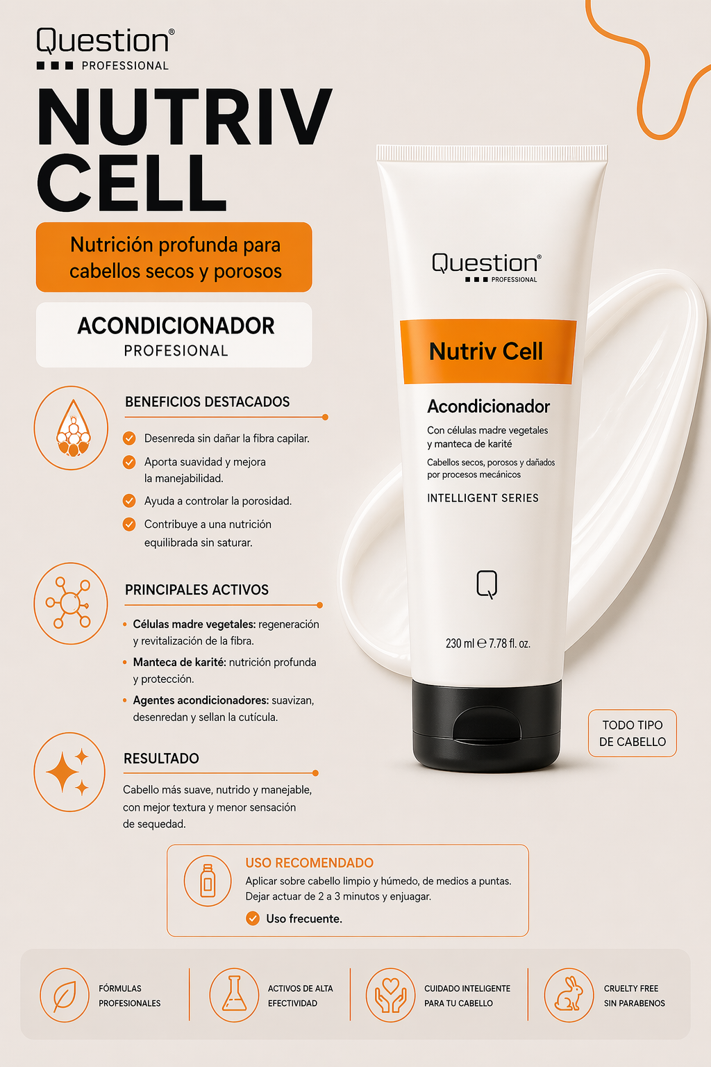 Acondicionador Nutriv Cell – Question Professional (230 ml)
