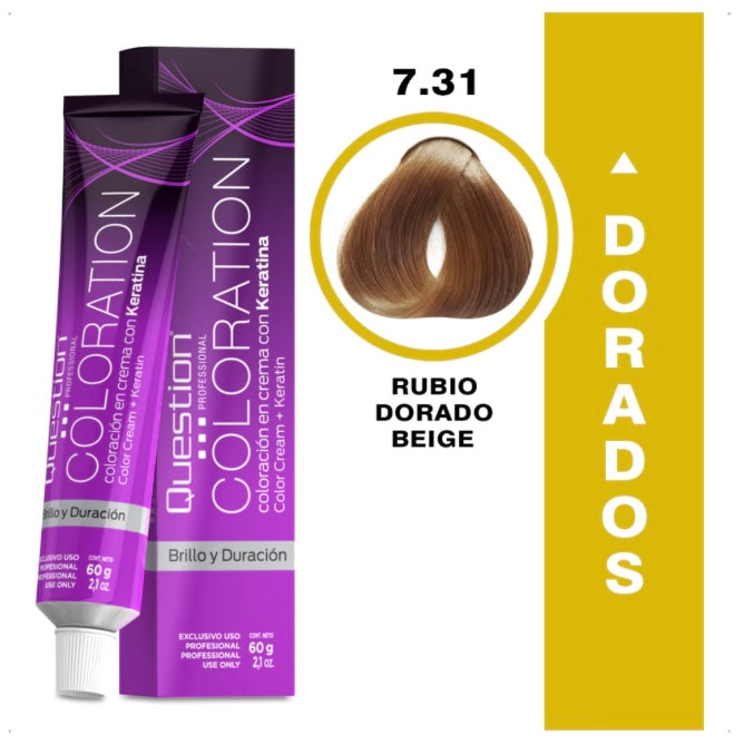 Coloration  Question professional /7.31 Rubio Dorado Beige
