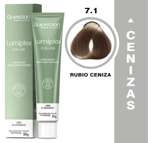 Lumiplex | Demi Permanente con Plex | 7-1 Rubio Medio Ceniza