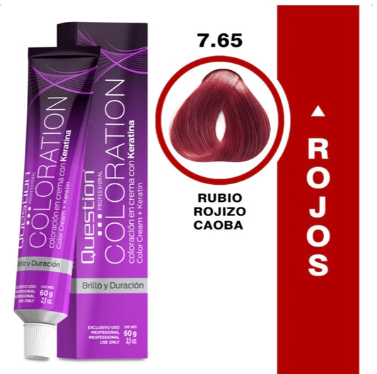 Coloration  Question professional /7.65 Rubio Rojizo Caoba