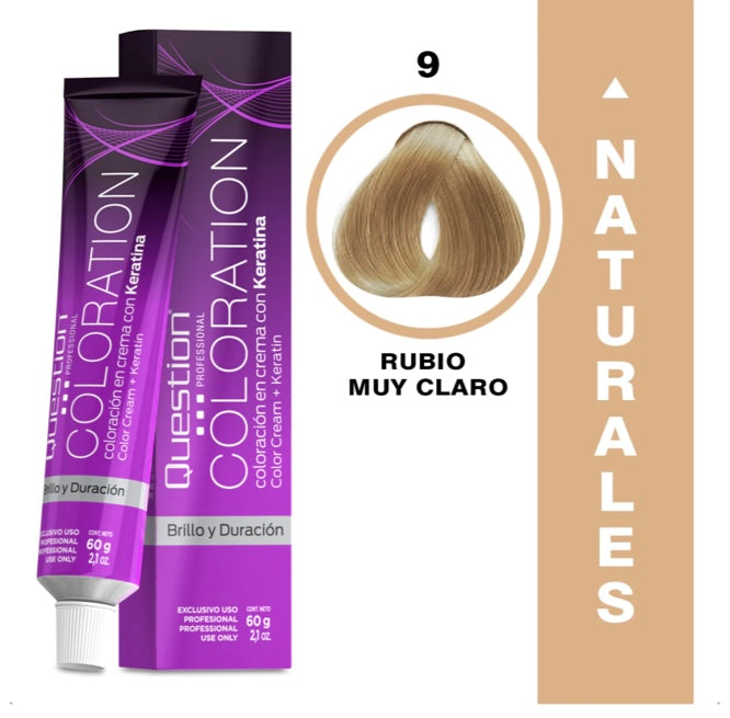 Coloration Question Professional – 9 Natural Rubio Muy Claro