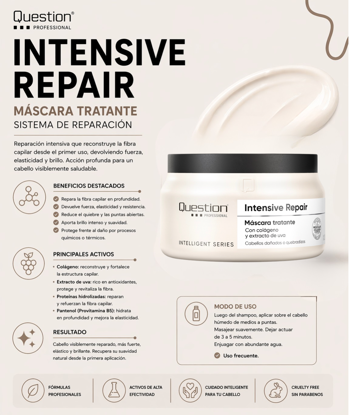 Máscara Intensive Repair – Question Professional (330grs.)