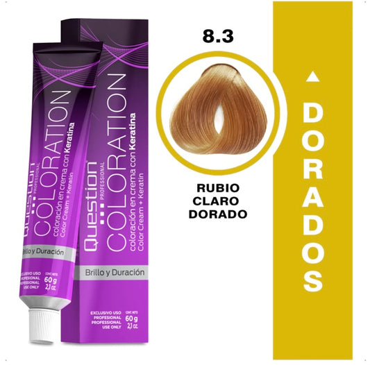 Coloration  Question professional/ 8.3 Rubio Claro Dorado