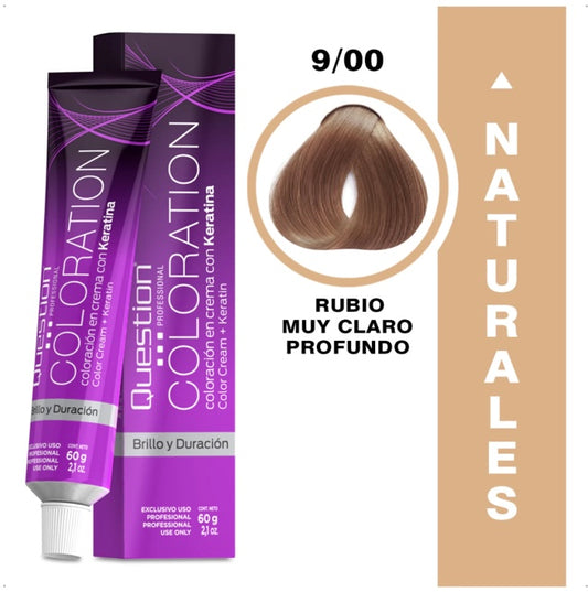 Coloration  Question professional /Rubio Muy Claro Intenso Natural (9.00)