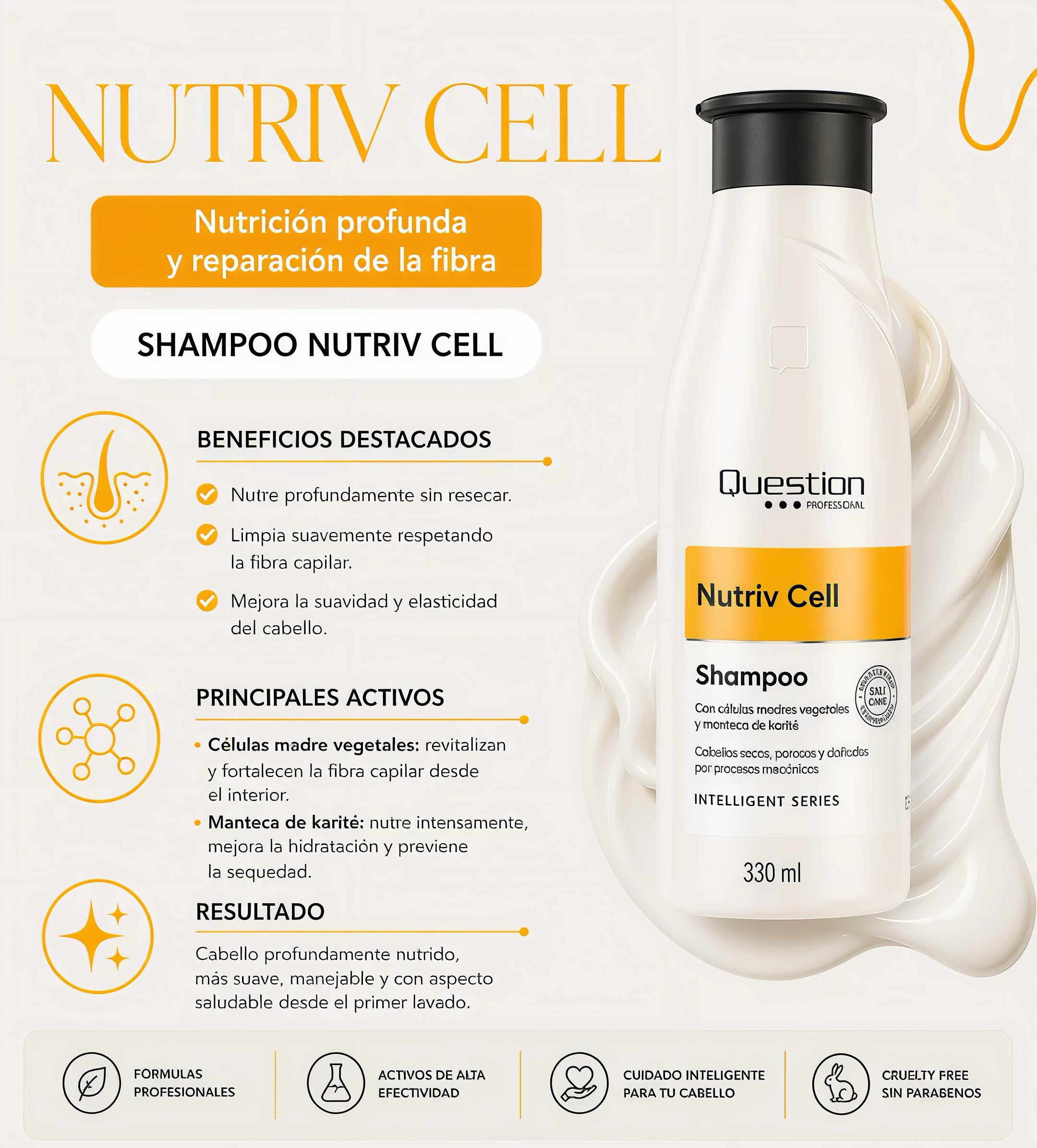 Shampoo Nutriv Cell – Question Professional (330ml)