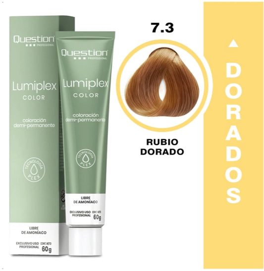Lumiplex | Demi Permanente con Plex | 7-3 Rubio Medio Dorado