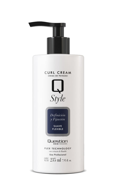 Curl Cream Q Style – Definición y Fijación Suave Flexible 235 ml | Uso Profesional